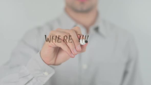 Financial Freedom Man Writing on Transparent Screen alt