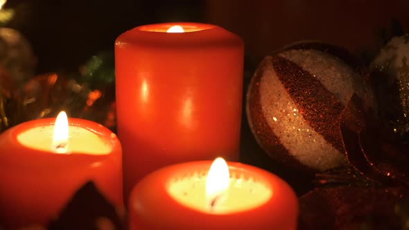 Christmas Decorations with Candle