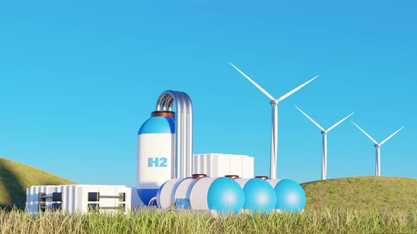 Concept of an Energy Storage System Based on Electrolysis of Hydrogen Wind Farms