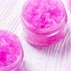 Pink homemade pil balm scrub on wooden desk - VideoHive Item for Sale
