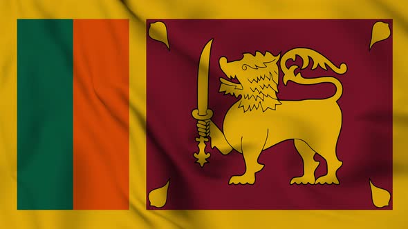 Sri Lanka flag seamless waving animation