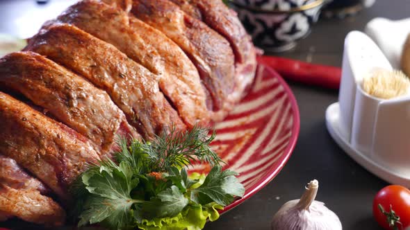 Beef Chuck Cut on Slices with Spices alt