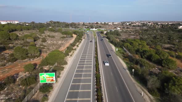 Ayia Napa, Cyprus. View from the road at the entrance to the city.