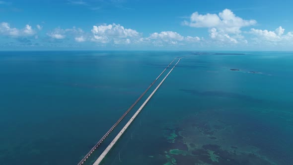 Paradise landscape of caribbean sea of Florida Keys Florida United States. alt