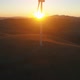 Aerial View of the Wind Turbine Rotation on Sunset, The Environment-friendly Concept of Renewable - VideoHive Item for Sale