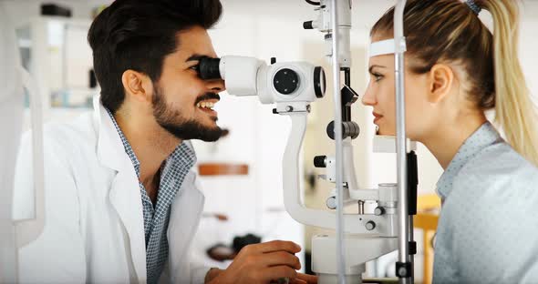 Checking Eyesight in a Clinic