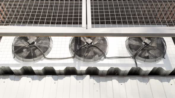 Outdoor Air Conditioner Condenser Electrical Fans Decelerating