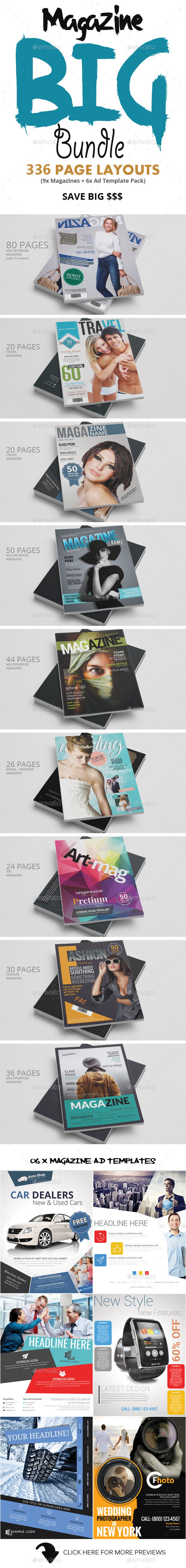 Photoshop Magazine Big Bundle - Magazines Print Templates