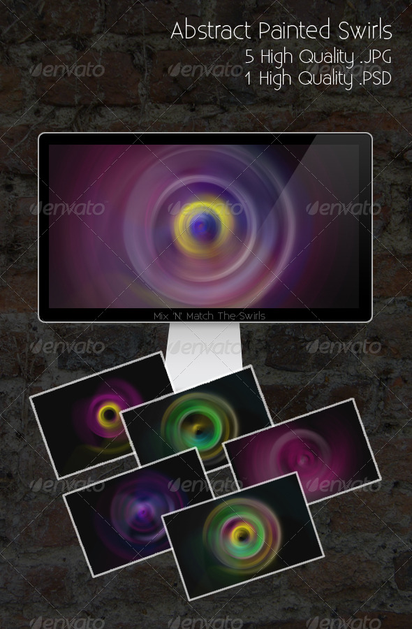 Abstract Painted Swirls - Abstract Backgrounds