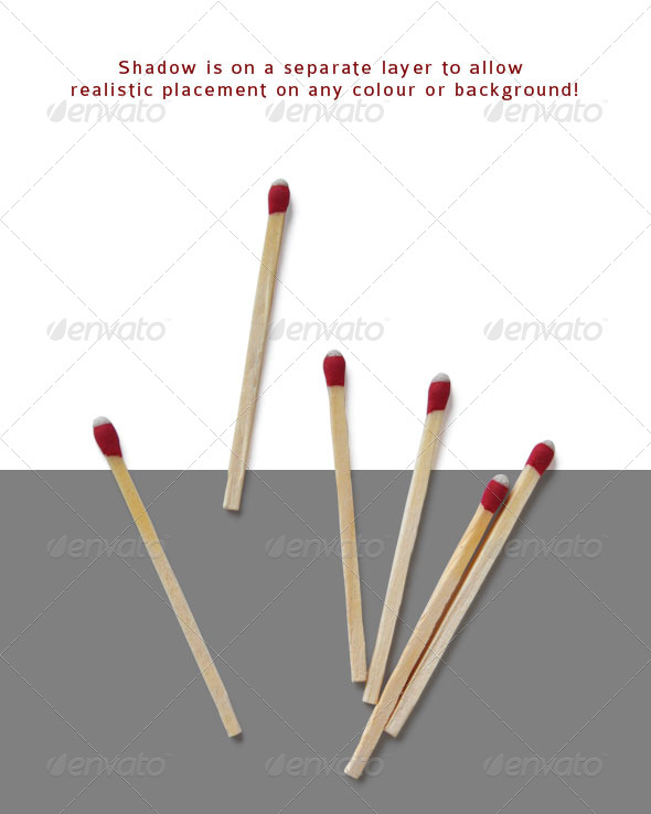 Wooden Matches - Industrial & Science Isolated Objects