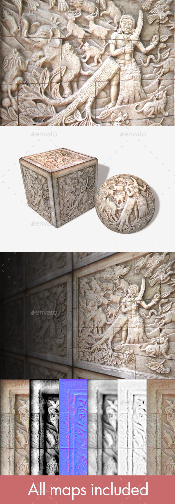 Asian Carved Stone - 3Docean 11123201