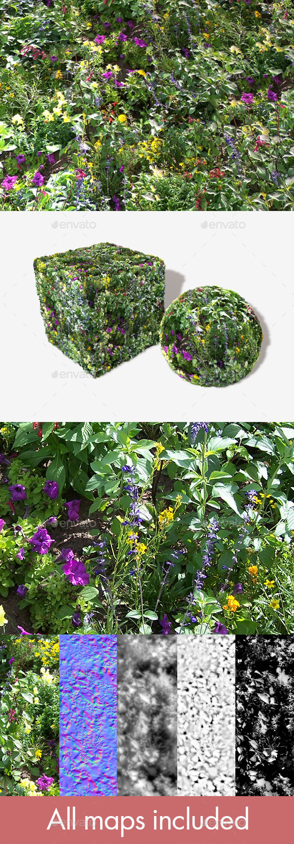 Forest Flowers Seamless - 3Docean 11123217