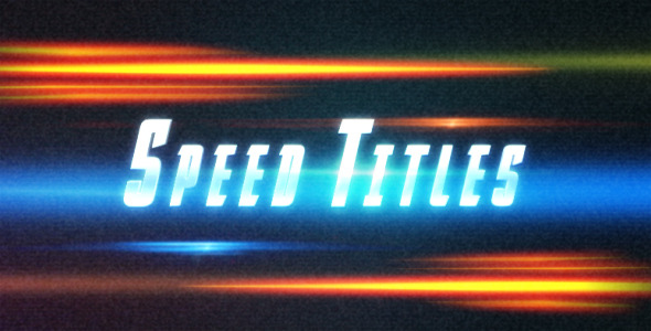 Speed Titles - VideoHive 11125539