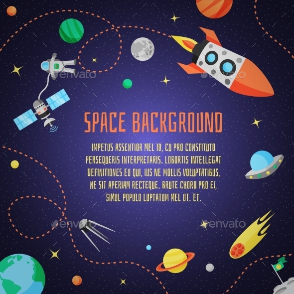 Space Cartoon Background