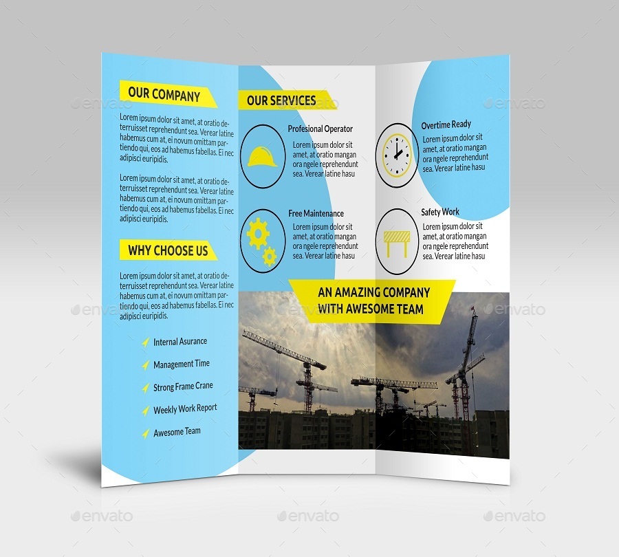 Tower Crane Company Brochure by ncuz | GraphicRiver