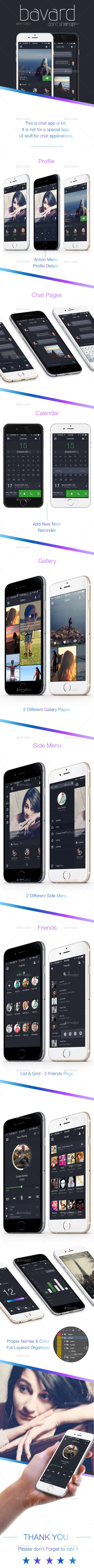 Mobile Chat App Ui Kit - User Interfaces Web Elements