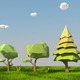 Animating Low poly Trees Set