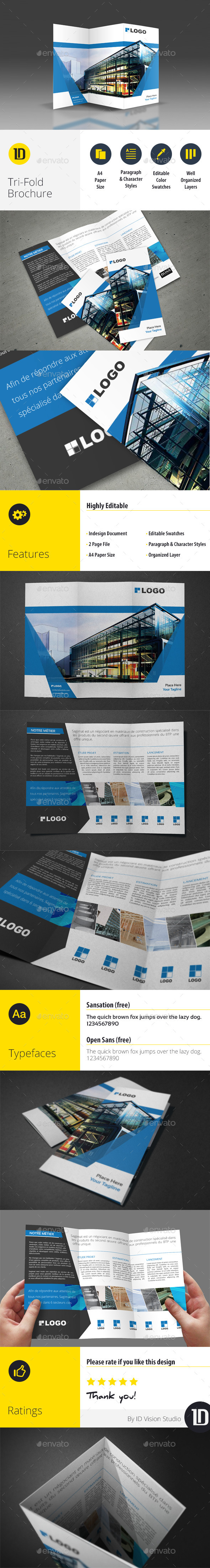 A4 Corporate Tri-Fold Brochure - Corporate Brochures