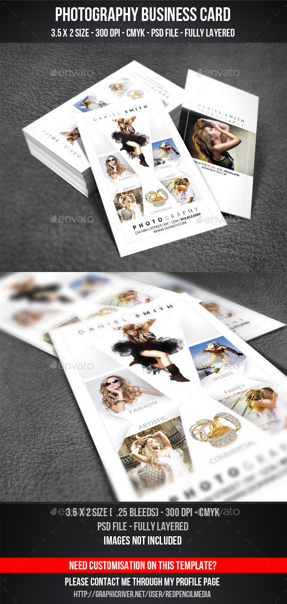 Photography Business Card - Business Cards Print Templates