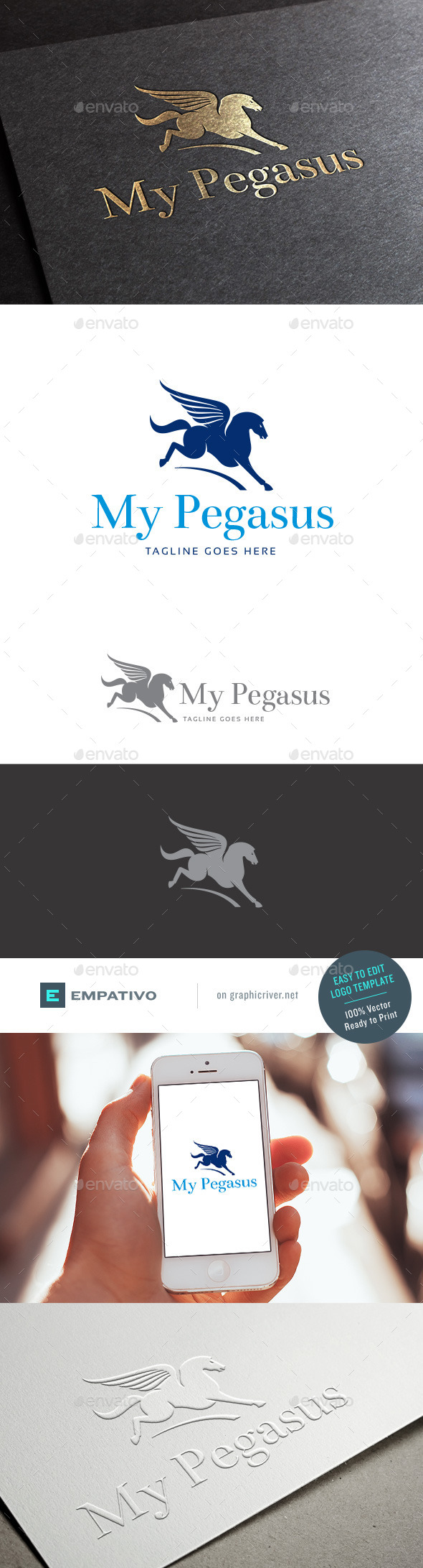Pegasus Logo Template