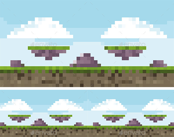 Pixel Art Game Background - Backgrounds Game Assets