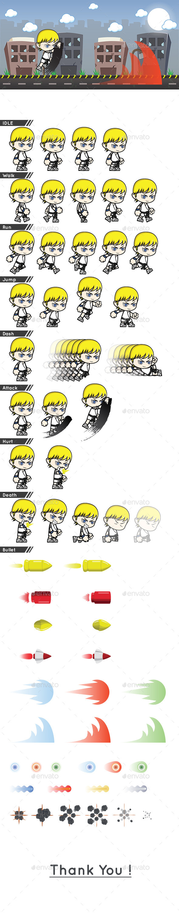 Karate Kid Sprite - Sprites Game Assets