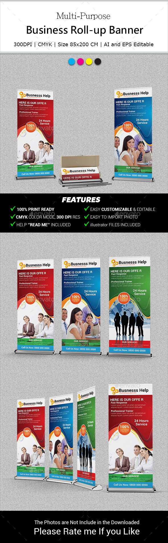 Multipurpose Business Roll-Up Banner Vol-10