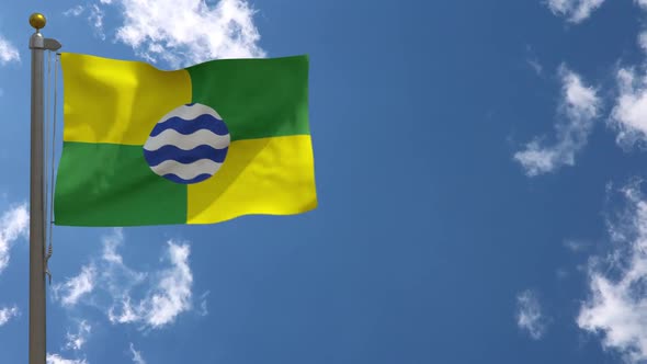 Nairobi City Flag Kenya On Flagpole alt