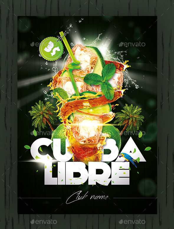 Cuba Libre Flyer/Poster - Clubs & Parties Events