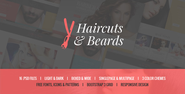 HaircutsBeards - BarbershopHair - ThemeForest 11155387