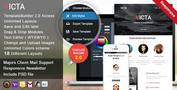 Victa Responsive Email - ThemeForest 8518557