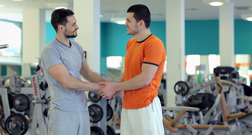 Sports Training Two Guys In The Gym