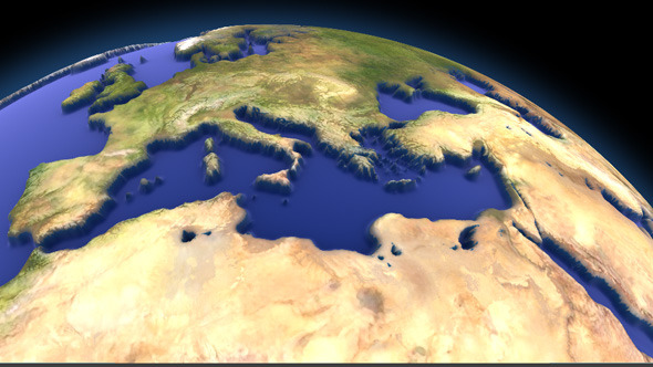 Planet Earth Detail Spinning