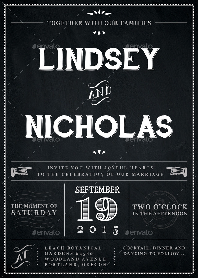 chalkboard wedding invitations chalkboard wedding invitation