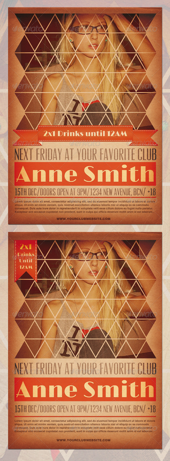 Retro concert poster - Clubs & Parties Events