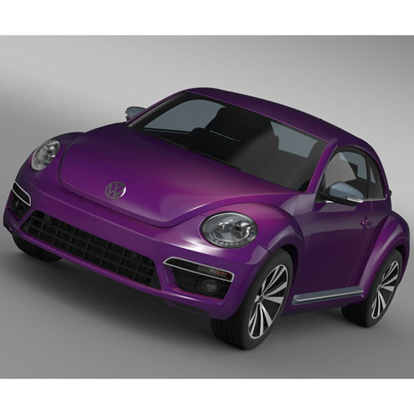 VW Beetle Pink - 3Docean 11175820