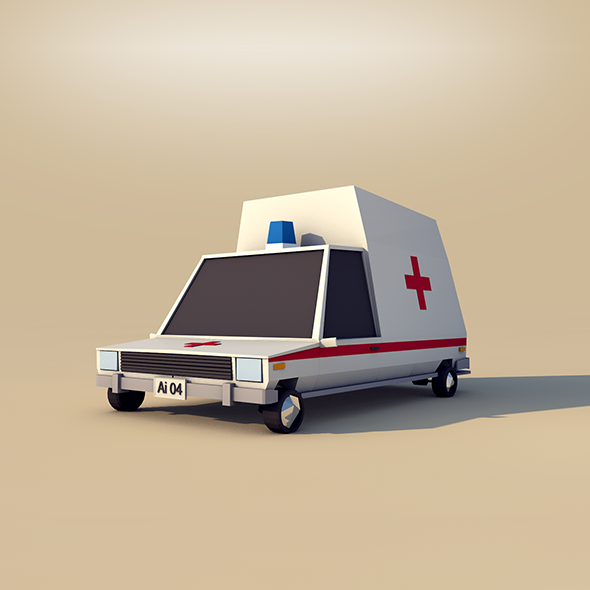 Cartoon Ambulance - 3Docean 11184508