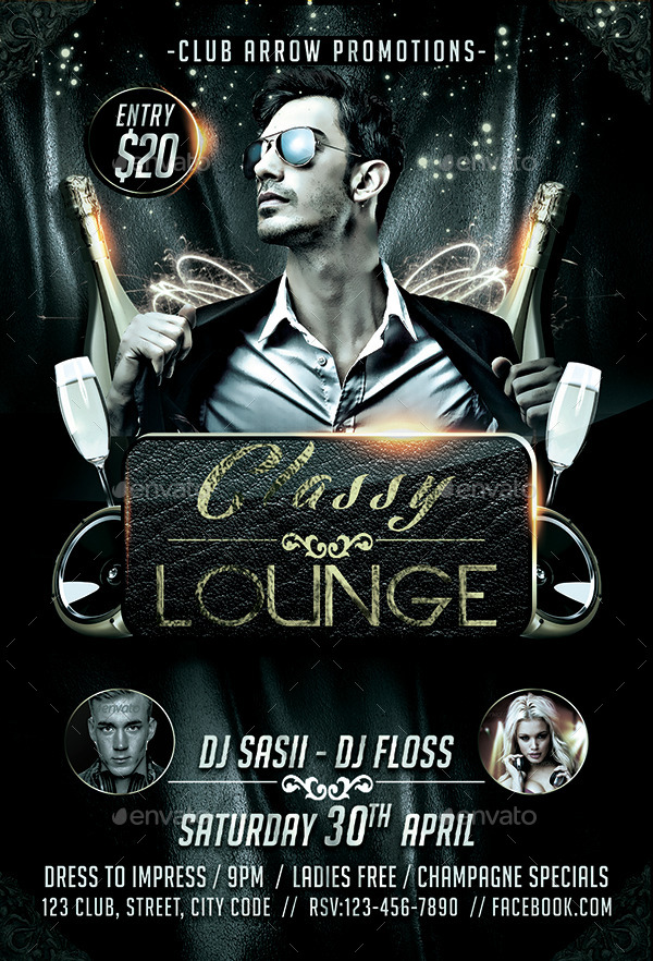 Classy Lounge Flyer by Arrow3000 GraphicRiver