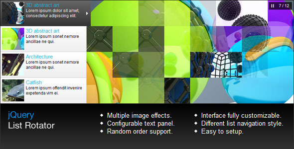 jQuery List Style Rotator - CodeCanyon Item for Sale