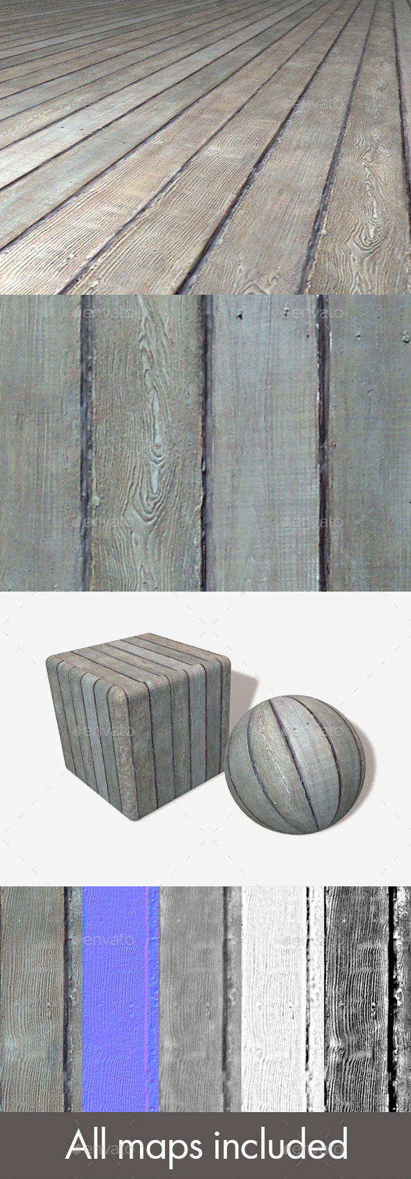 Old Wooden Planks - 3Docean 11195751