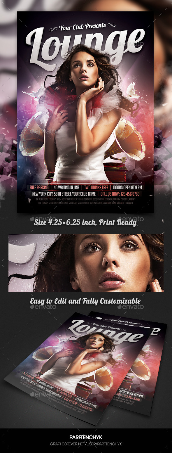 VIP Lounge Party Flyer Template - Clubs & Parties Events