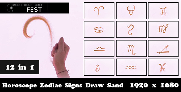 Horoscope Zodiac Signs Draw Sand alt