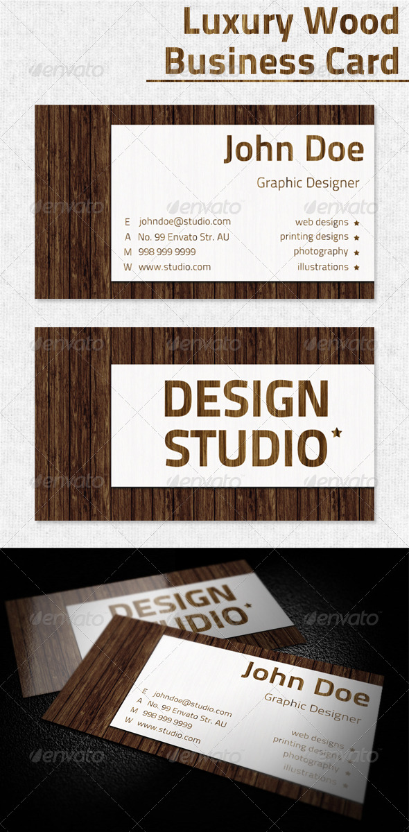 Luxury Wood Business Card - Creative Business Cards