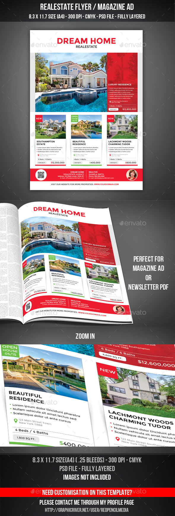 Realestate Flyer / Magazine AD - Commerce Flyers