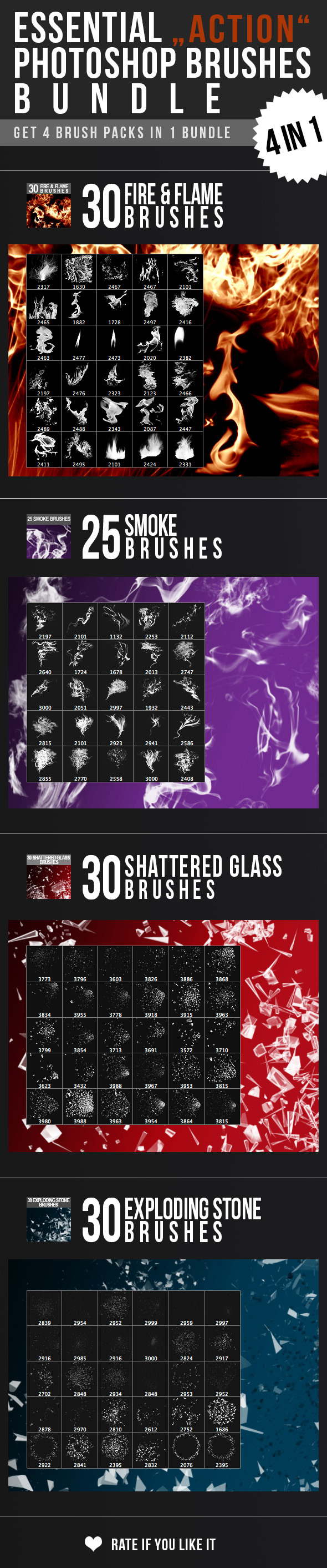 Essential Action Photoshop Brushes Bundle - Brushes Photoshop