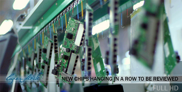 New Chips Hanging in a Row to be Reviewed