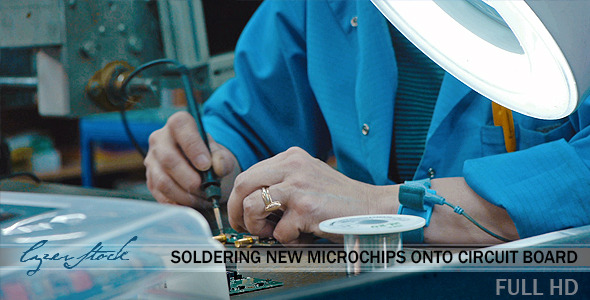 Soldering New Microchips Onto Circuit Board