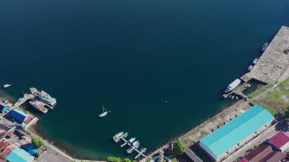 AH - Aerial View Of Port In Sabang Bay 06