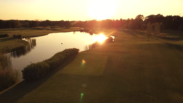 Evening Sundown Reflection in a Pond alt
