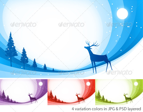 Snow Reindeer - Backgrounds Graphics